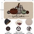 thumbnail image 2 of Fall Pumpkin Buffalo Plaid Door Mat Seasonal Autumn Harvest Thanksgiving Decorative Doormat Welcome Floor Mat for Indoor Outdoor 17.5 x 29 Inch, 2 of 5