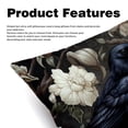 thumbnail image 2 of Crow Luxurious Velvet Throw Covers Pillow Inserts - Set of 2 Throw Pillows with Unique Patterns - 16x16, 18x18, 20x20 Inches for Home Decor and Gifts, 2 of 6
