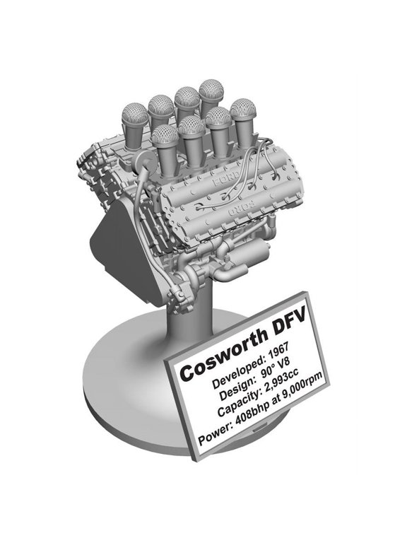 Tameo 1967 - 1976 Ford Cosworth DFV F1 V8 Engine 1:43 Scale Kit