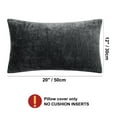 thumbnail image 7 of PiccoCasa Set of 2 Soft Water Repellent Throw Pillow Covers Black 12x20 Inch, 7 of 7