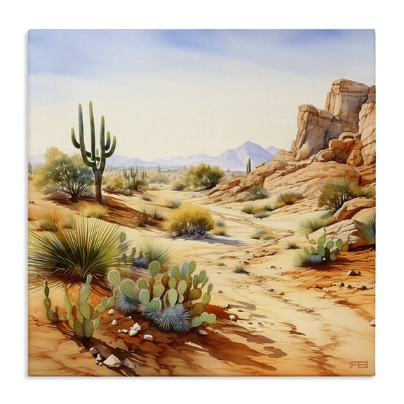 Stupell Industries Rustic Lodge Scenic Desert Plateau Canvas Art, 24 x 24, by RB