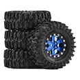 thumbnail image 4 of Fiocias 4 Pcs Pneus de Voiture RC Simulation Roues Pneus Modèle Accessoires DIY Alliage d'Aluminium PP Construction Adapté pour RC Crawler Voiture Télécommandée Jouet Remplacement Bleu, 4 of 8