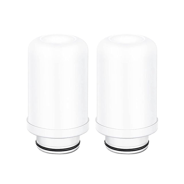 Cartuchos de reemplazo de filtro de agua, reemplazo de filtro de cerámica, sistema de filtración de grifo, filtro de carbón activado (2 cartuchos de filtro de cerámica)