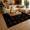 thumbnail image 3 of Gelasgo Celestial Moon Sun Velvet Area Rug, Vintage Astrology Decorative Carpet, Dark Boho Indoor Floor Mat for Bedroom Living Room Office Dorm Home Decor, 3 of 5