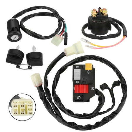 M MATI Handlebar Key Starter Relay Switch Kit for Honda TRX400EX 400EX Sportrax 1999-2004