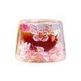 thumbnail image 2 of Queroig Double Walled Glass Coffee Mugs with Dried Flowers 150ml Heat Resistant Glass Tumbler for Home Office Afternoon Tea Cups Unique Gifts for Women, 2 of 7