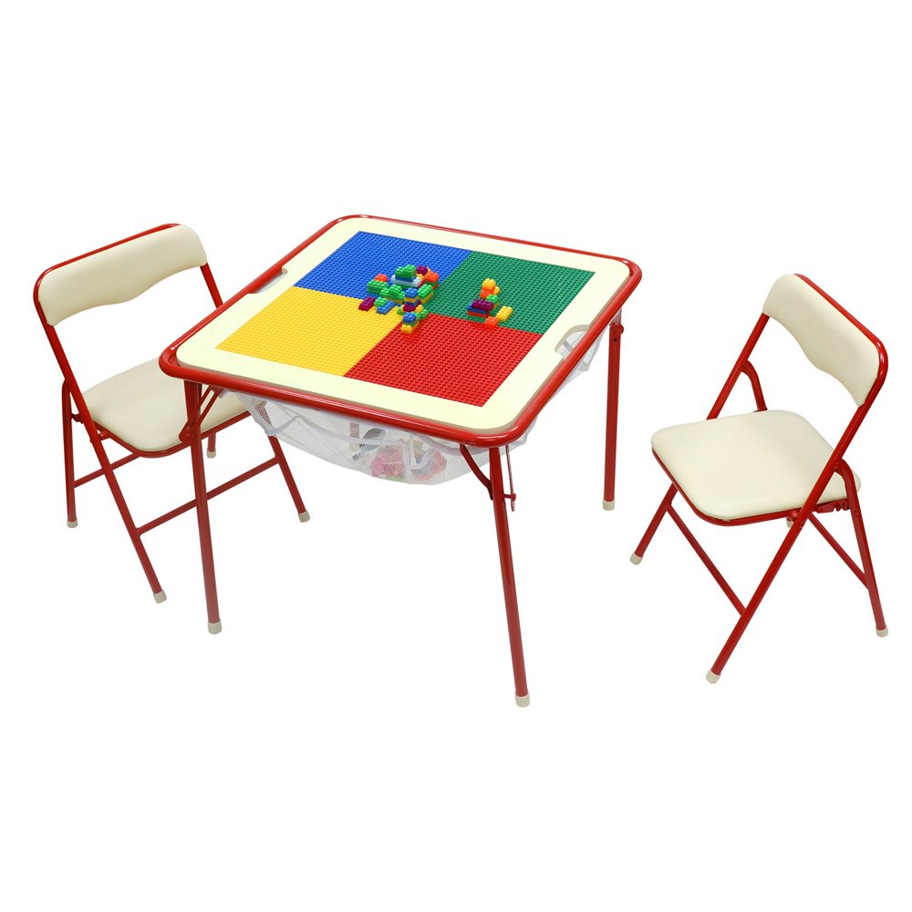 O'Kids 0002079 Children's Metal Flip Top Table and Chair Set, 19"x24.5