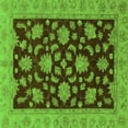 thumbnail image 1 of Ahgly Company Indoor Square Oriental Green Traditional Area Rugs, 8' Square, 1 of 4