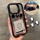 thumbnail image 2 of Funda de teléfono transparente con soporte de lujo para iPhone 15 16 14 13 Pro Max 16 Plus con soporte Protector de lente de cámara cubierta a prueba de golpes, 2 of 5