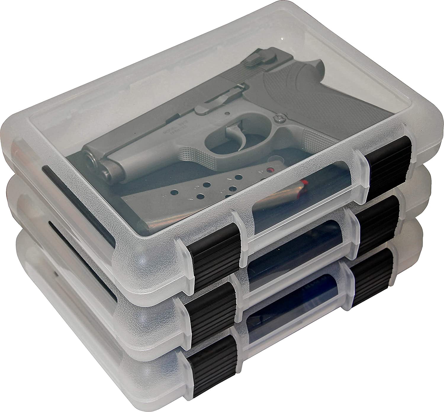 MTM In-Safe Pistol Storage Case 3pk 12" Polymer Clear