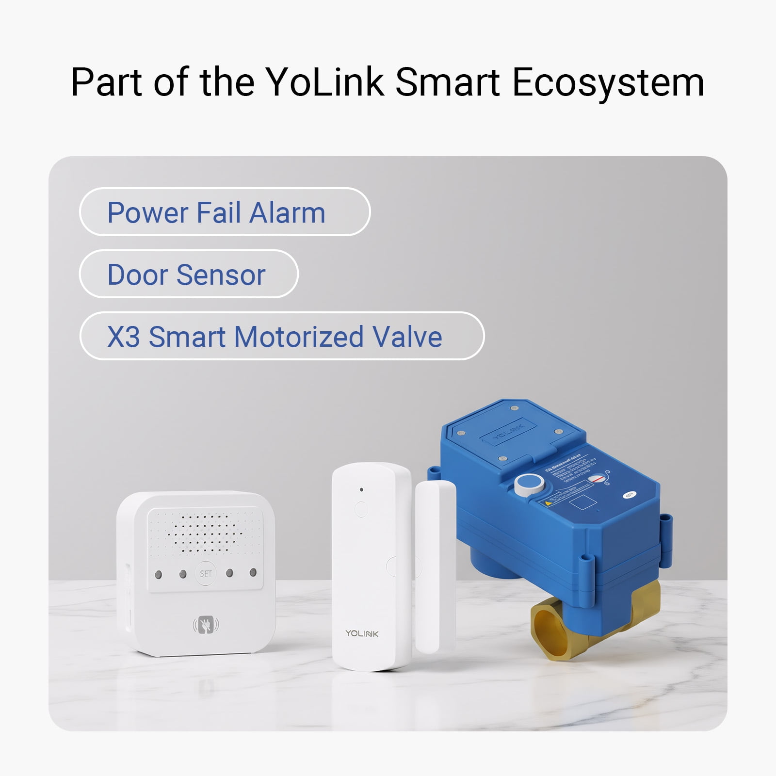 YoLink Smart Home Starter Kit: Hub & Water Leak Sensor 4-Pack, SMS/Text, Email & Push Notifications, LoRa Up to 1/4 Mile Open-Air Range, w/Alexa, IFTTT, Home Assistant