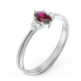thumbnail image 3 of Bague Ovale avec Accents d'Épaule - Rubis (Juillet), 3 of 5