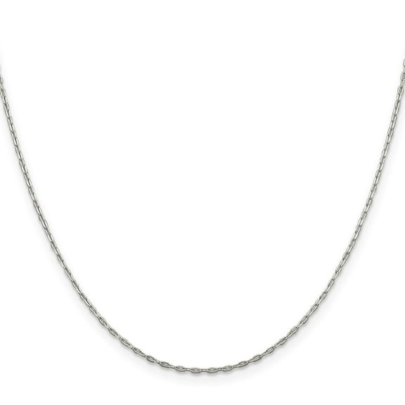 Auriga Fine Jewelry 925 Sterling Silver 1.4mm Flat Oval Cable Chain Necklace for Women 24 inch