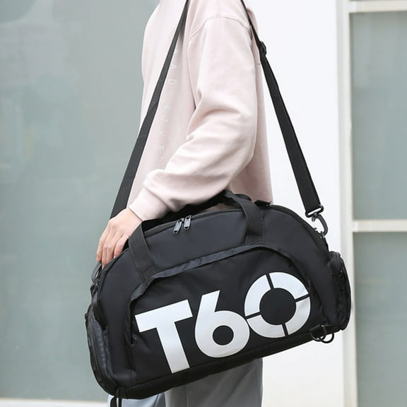 Elainilye Sports Gym Duffle Bag with Shoe Compartment, Waterproof Weekender Overnight Duffel Shoulder Bag Backpack, Large Travel Duffel Bag for Men, Women, Teens, Gym, Travel, Sports