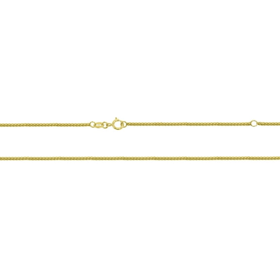 Brilliance Fine Jewelry 10K Yellow Gold Popcorn Chain Adult Women's Necklace, 16" 2"