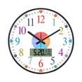 thumbnail image 3 of Reloj de pared infantil, silencioso y colorido, redondo, de 30 cm, para dormitorio o aula escolar. Estilo B, 3 of 9