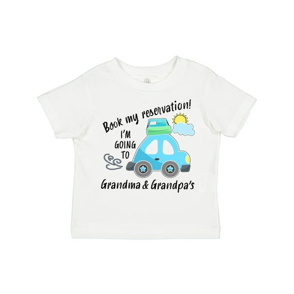 Inktastic Book My Reservation I'm Going to Grandma and Grandpa's Boys or Girls Toddler T-Shirt
