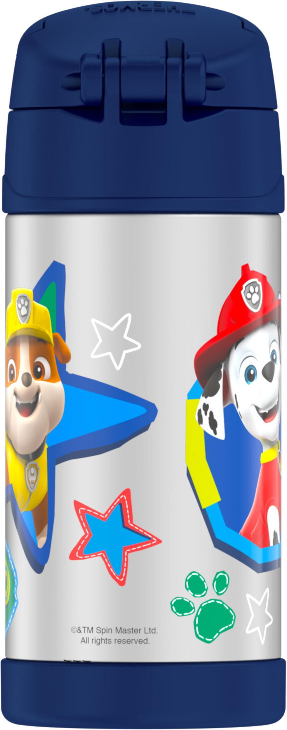 Thermos Stainless Steel Funtainer Water Bottle with Straw, Paw Patrol, 12 Fluid Ounces