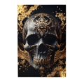 thumbnail image 2 of Rateoe Gold Pattern Black Skull Pattern Wooden Picture Puzzle ,1000 Piece Jigsaw Puzzle ,Family Fun Puzzle, Home Décor Puzzle, Gift Puzzle(Vertical style), 2 of 9