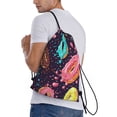 thumbnail image 3 of Kdxio Donuts1 Print Drawstring Backpack Bag,Waterproof Draw String Back Sack, Gym Drawstring Bags Swim Bag For Unisex, 3 of 9