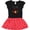 Black & Red with Polka Dots, variant on Inktastic Cute Flannel Reindeer with Christmas Bulbs and Snowflakes Girls Toddler Dress