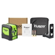Huepar Cross Line Laser Level Green Beam Self-Leveling Laser Level Tools for Home DIY Picture Hanging with 360° Magnetic Pivoting Base
