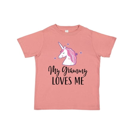 

Inktastic Grammy Loves Me Unicorn Girls Gift Toddler Toddler Girl T-Shirt