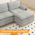 thumbnail image 4 of 108" Modular Chenille Cloud Sectional with Ottoman, Extra-Deep l-Shape Sofa for Living Room & Apartment, 4 of 6