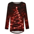 thumbnail image 3 of 50% off Ugly Christmas Sweater! TMOYZQ Women's Long Sleeve Shirts Christmas Tree Print Fall Winter Pullover Sweatshirts Casual Loose Fit Lightweight Cozy Blouse for Xmas Holiday Parties, 3 of 4
