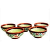 Cactus Canyon Ceramics Very Small Spanish Terracotta 5-Piece Very Small Mini-Bowl (Pinch Bowls) Set, White