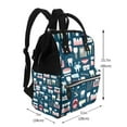 thumbnail image 2 of Pofeuu Dental Print Diaper Bag Backpack, Multifunction Travel Pack Maternity Baby Changing Bags, Large Capacity, Waterproof, 2 of 6