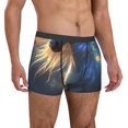 thumbnail image 4 of Salouo Starry Light White Horse Print Men's Boxer Briefs,Breathable Underwear Elastic Waistband Briefs for Men -Small, 4 of 8