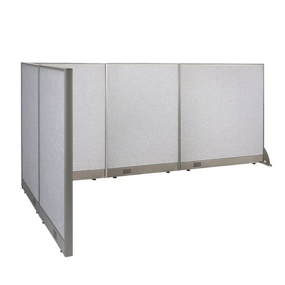 GOF L-shaped Freestanding Office Partition, Room Divider, Privacy Screen, Workstation Cubicle (60”D x 120”W x 48”H)