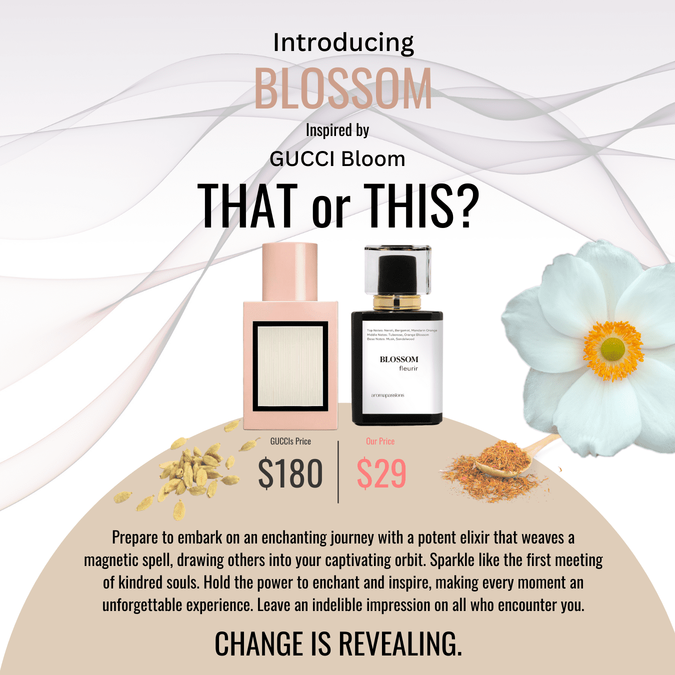 BLOSSOM | Inspired by Gucci BLOOM | Pheromone Perfume for Women | Extrait  De Parfum | Long Lasting Dupe Clone Perfume Cologne - Walmart Business  Supplies