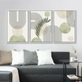 thumbnail image 3 of IDEA4WALL Framed Canvas Print Wall Art Set of 3 Geometric Lines and Circles Pattern Modern Art Wall Decor Abstract Shape Prints Minimal Artwork Zen Relax/Clam For Home Decor - White 24"x36"x3, 3 of 5