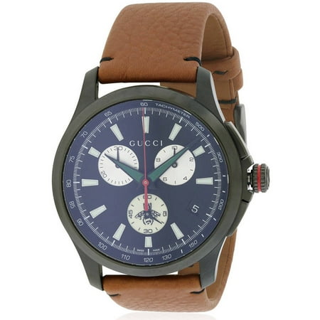 Gucci G-Timeless Leather Chronograph Mens Watch YA126271