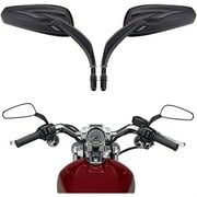 BIBABLYKE Universal Handlebar End Reflector Mirrors For XL1200X Electric Vehicle Rear View Mirror Motorcycle Blind Mirrors 2x