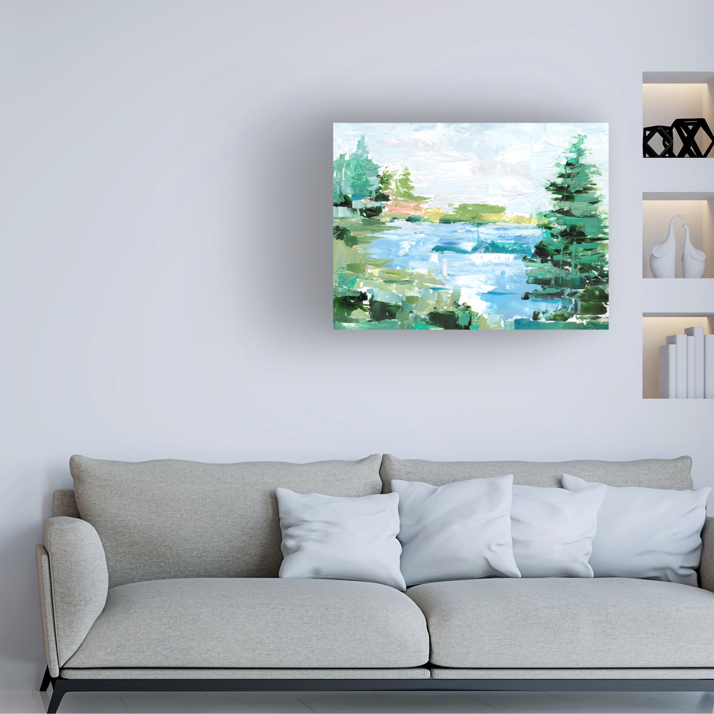 Ethan Harper 'Evergreen Lake II' Canvas Art