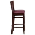 thumbnail image 3 of Home Square Darby 43.5" Bar Stool in Walnut and Burgundy - Set of 2, 3 of 5