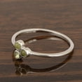 thumbnail image 3 of 2MM Round Shape Peridot 925 Sterling Silver Three Stone Women Wedding Ring, 3 of 7