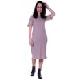 thumbnail image 1 of Moomaya Robe Droite à Manches Courtes pour Femmes, Unie, Décontractée, Coupe Ample, avec Poches, 1 of 7