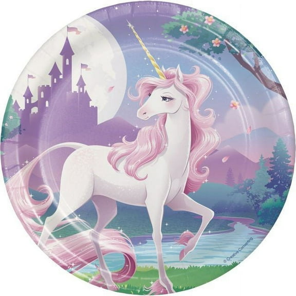 Creative Converting Unicorn Fantasy 7" Party Plates (8 Pack)
