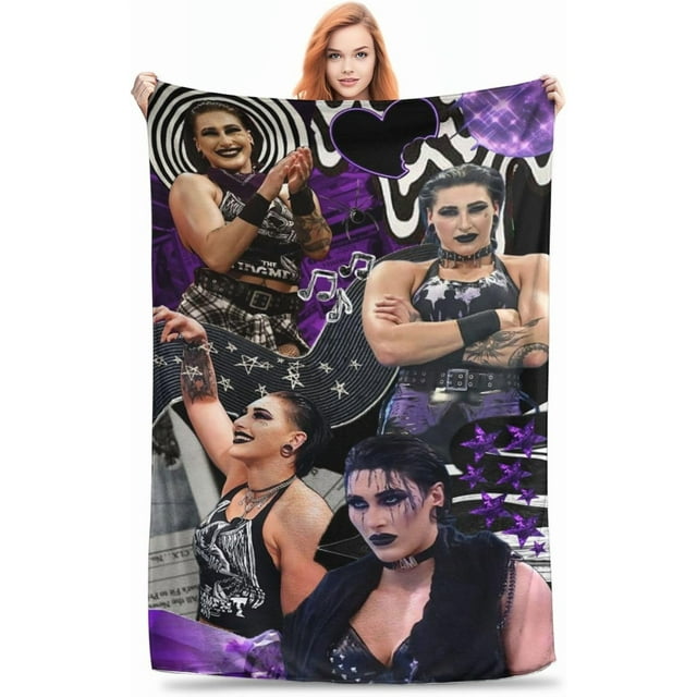 Rhea Wrestler Ripley Throw Blanket Lightweight Air Conditioner Blanket King Size Blankets for All Seasons Funny Blankets for Office for Running 40"x30"