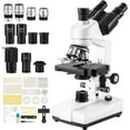 thumbnail image 6 of SKYSHALO Trinocular Compound Microscope, Magnification Range 40X-5000X with Dual-Layer Mechanical Stage, Connectivity Options, LED Light Source, and Included Microscope Slides, 6 of 9