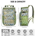thumbnail image 4 of Natural Floral Cooler Backpack - 20L Insulated Leakproof Lunch Bag, Aesthetic Design for Travel, 4 of 6