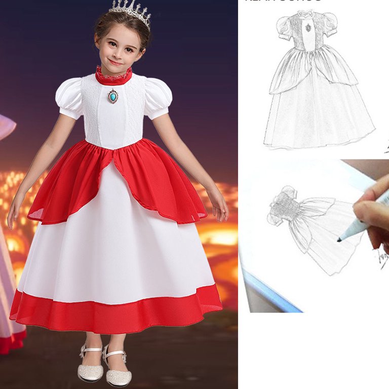 super princess dress miccostumes Women's Costume Princess Cosplay Dress Deluxe Full Set with Crown Petticoat Earrings and Gloves