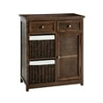 thumbnail image 5 of 31'' Solid Wood Accent Chest,Storage Cabinet with 4 Drawers,Door and 2 Tiers Shelves,Sideboard Buffet Cabinet for Living Room,Bedroom,Home Office,Walnut, 5 of 7