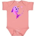 thumbnail image 3 of Inktastic Valentine's Day Cute Pink Narwhal with Hearts Boys or Girls Baby Bodysuit, 3 of 5