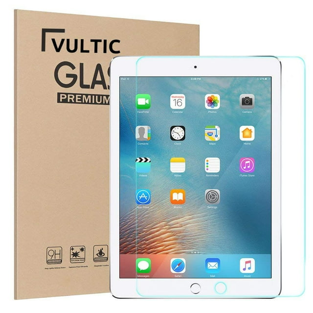 Vultic iPad 2/3/4 Screen Protector Tempered Glass Film Cover for Apple iPad 4, iPad 3 & iPad 2