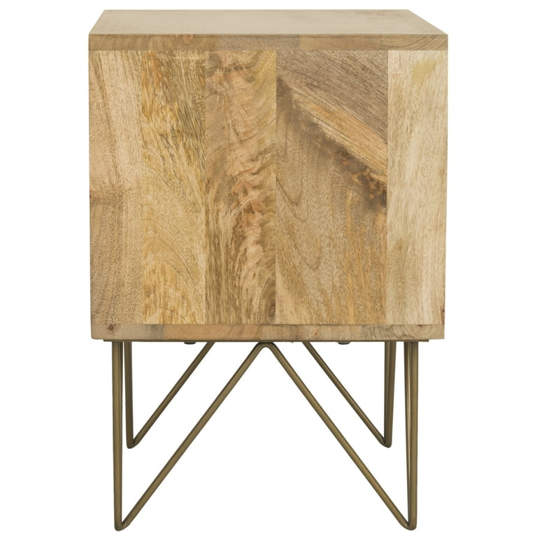 SAFAVIEH Marigold Mid Century 1 Drawer Nightstand Natural